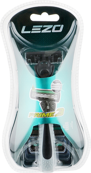 Верстат для гоління з 4 змінними касетами - Lezo Prime 3 Razor For Men (921202-660)
