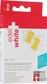 Насадки для зубной щетки "Ультрамягкое двойное очищение" - Dual Clean Edel+White Sonic Generation 2шт (422585-32456)