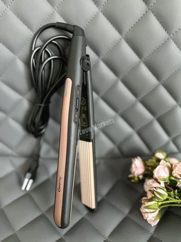 Плойка для волос гофре Geemy GM-2955W с турмалиновым покрытием цвет черный с золотым