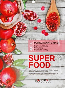 Тканинна маска для обличчя "Гранат" - Eyenlip Super Food Pomergranate Mask 10x23ml (825708-20832233)