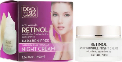 Ночной крем против морщин с ретинолом и минералами Мертвого моря - Dead Sea Collection Retinol Anti Wrinkle Night Cream 50ml (645011-48243)