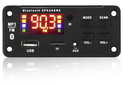 Автомобільний аудіоплеєр 11-16В з Bluetooth 5.0 підсилювачем 2х25Вт - USB, MP3, WMA, WAV, FM, AUX, TF