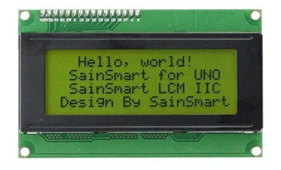 Модуль дисплей ЖК LCD 2004 20х4 Arduino - желтая/зеленая подсветка