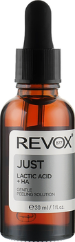 Нежный пилинг для лица и шеи - Revox Lactic Acid + HA Gentle Peeling Solution 30ml (943927-18692)