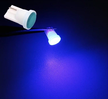 Лампочка автомобильная T10 COB LED W5W - синяя