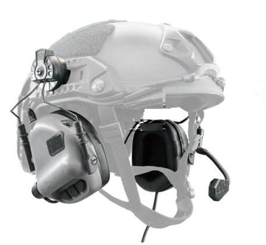 Активні навушники Earmor М32Н із кріпленням під шолом (Сірий)