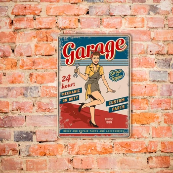 Дерев'яний Постер Garage А5