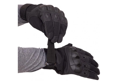 Тактичні рукавиці T-Gloves розмір L чорні (повнопалі воєнні з закритими пальцями осінь-зима для воєнних ЗСУ) EFTGBK11