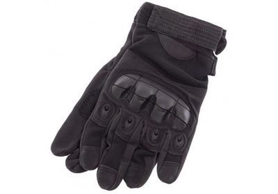 Тактичні рукавиці WS-Gloves чорні розмір L (повнопалі воєнні з закритими пальцями осінь-зима для воєнних ЗСУ) WSTGBK11