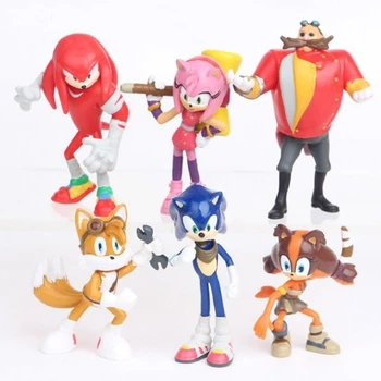 Іграшки фігурки Супер Сонік Super Sonic третє покоління набір 6 фігурок