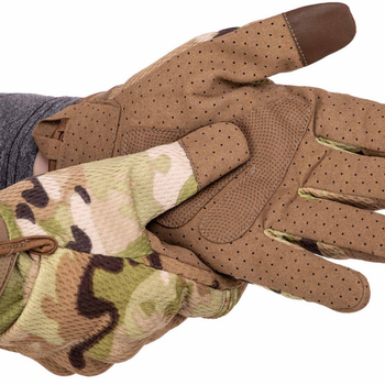 Перчатки тактические с закрытыми пальцами Zelart Action 8816 размер L Camouflage