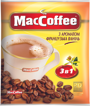 Кофейный напиток 3в1 MacCoffee с ароматом французская ваниль 18 г x 20 шт (8887290109871)