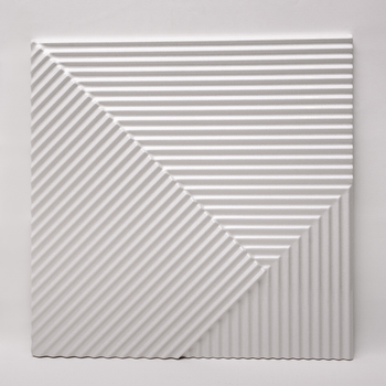 Гіпсові 3D панелі Gipster Lines Premium 500*500*28 мм White