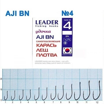 Крючок самоподсекающий Leader AJI BN № 4