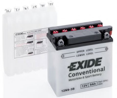 Аккумулятор 9Ah-12v 12N9-3B 135х75х139 R, EN85 Exide (12N93B)