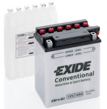Аккумулятор 14Ah-12v EB14-B2 134х89х166 L, EN145 Exide (EB14B2)