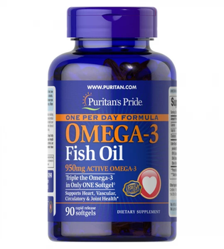 Жирні кислоти омега Puritans Pride One Per Day Omega-3 Fish Oil 1400 mg softgels