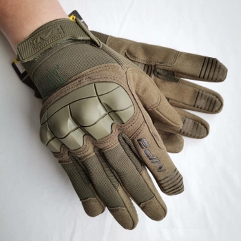 Тактичні рукавиці Повнопалі M-Pact 3 захисні Mechanix MX-CAE, XXL Олива