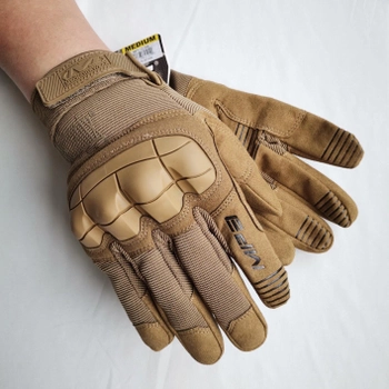 Тактичні рукавиці Повнопалі M-Pact 3 захисні Mechanix MX-FIT, XXL Койот
