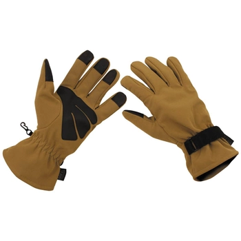 Тактические перчатки MFH Softshell с частичным усилением койот р-р L (15780R_L)