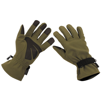 Тактические перчатки MFH Softshell с частичным усилением олива р-р XL (15780B_XL)