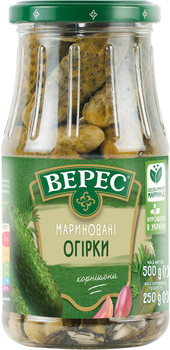 Огірки Верес мариновані 500 г (4820008091871_4823105400102)