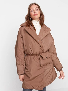 Куртка демисезонная удлиненная женская Trendyol TWOAW22MO0001 XS Коричневая (8683043476425) ($HR141216) - Уценка