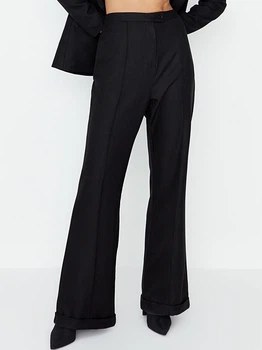 Брюки женские Trendyol TWOAW23PL00035 34 Black (8683047304304)