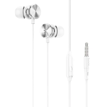 Навушники (провідні) Hoco для M96 Platinum універсальні headphones with microphone 3.5mm Elegant silver