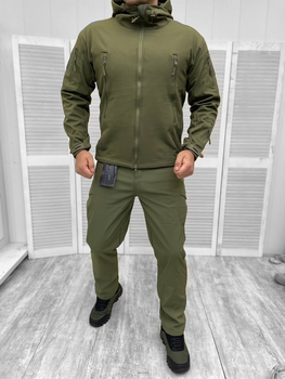 Тактическая теплая зимняя военная форма комплект костюм ( Куртка + Штаны ), Камуфляж: Олива, Размер: L