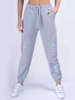 Спортивные штаны на флисе женские Lonsdale 117267-1550 XL Серые (4251522391169)