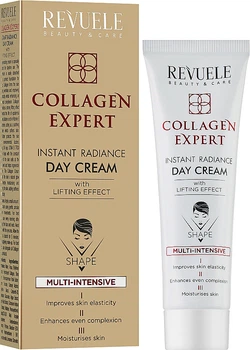 Дневной крем для лица Revuele Collagen Expert Instant Radiance Day Cream Мгновенное сияние 50 мл (5060565100381)