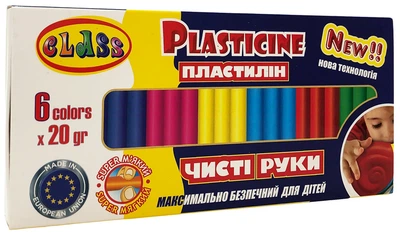 Пластилин Class Чистые руки ECO Maxi 6 цветов 120 г (7643С) (8591662764307)