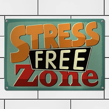 Табличка металева Stress free zone 26х18,5 см
