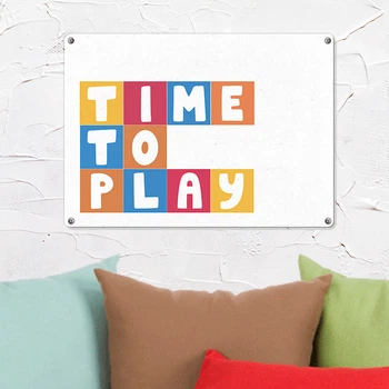 Табличка металева Time to play 26х18,5 см