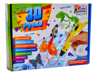 Ручка 3D 86939 (12/2) колір - Жовтий FUN GAME
