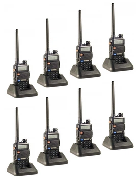 Комплект 8 шт Рация портативная Baofeng UV-5R VHF/UHF 8 Ватт до 10 км + Гарнитура