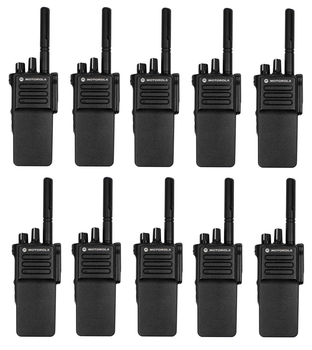 Комплект 10 шт Рация цифровая профессиональная армейская Motorola DP4400e VHF Li-Ion 2100 мАч