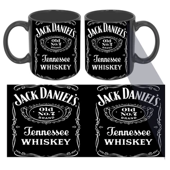 Чашка цветная черная виски Джек Дэниэлс Jack Daniel's (zc0014)