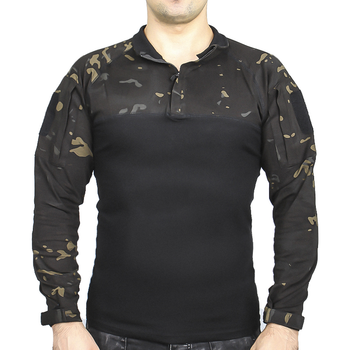 Рубашка убокс Pave Hawk PLY-11 Camouflage Black 4XL мужская теплая с длинными рукавами