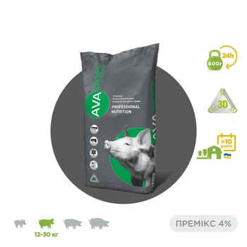 Премікс для поросят старт 12-30 кг AVA PRO MIX PS 4% 25 кг