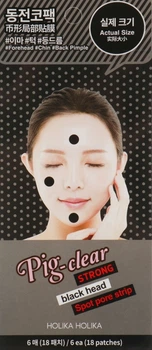 Точечные патчи для очищения пор - Holika Holika Pig Nose Clear Strong Blackhead Spot Pore Strip 18шт (607113-17918)