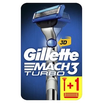 Бритва с 2 сменными кассетами - Gillette Mach 3 Turbo 3D Motion 2шт (851658-59305)