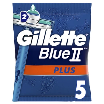Набор одноразовых станков для бритья с двойным лезвием, 5шт - Gillette Blue II Plus 5шт (36369-28500)