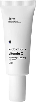 Жидкие патчи под глаза - Sane Probiotics + Vitamin C Brightening & Depuffing Eye Patch 20ml (894163-366)