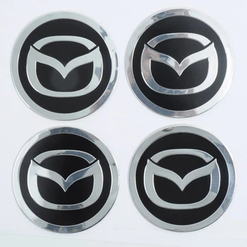 Автомобильная эмблема Primo на колпачок ступицы колеса c логотипом Mazda - Black Primo