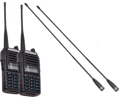 Комплект 2 шт Рація портативна Baofeng UV-82 Forest Version VHF/UHF 5 Вт з посиленою антеною Nagoya NA-771 до 16 км