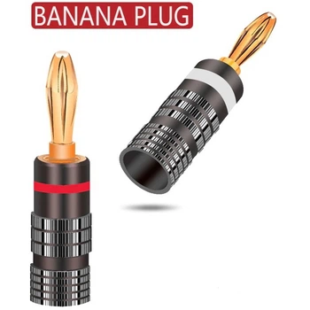 Штекеры акустические коннекторы типа Банан Banana Plug 4 мм Graphite (комплект 2 шт.) (48518)