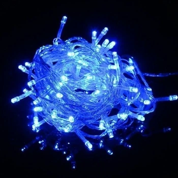 Гірлянда світлодіодна 300 LED Синій 20 м, на Прозорому проводі