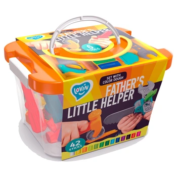 Набор теста для лепки "Father's Little Helper" ТМ Lovin 41147, 42 цвета в боксе